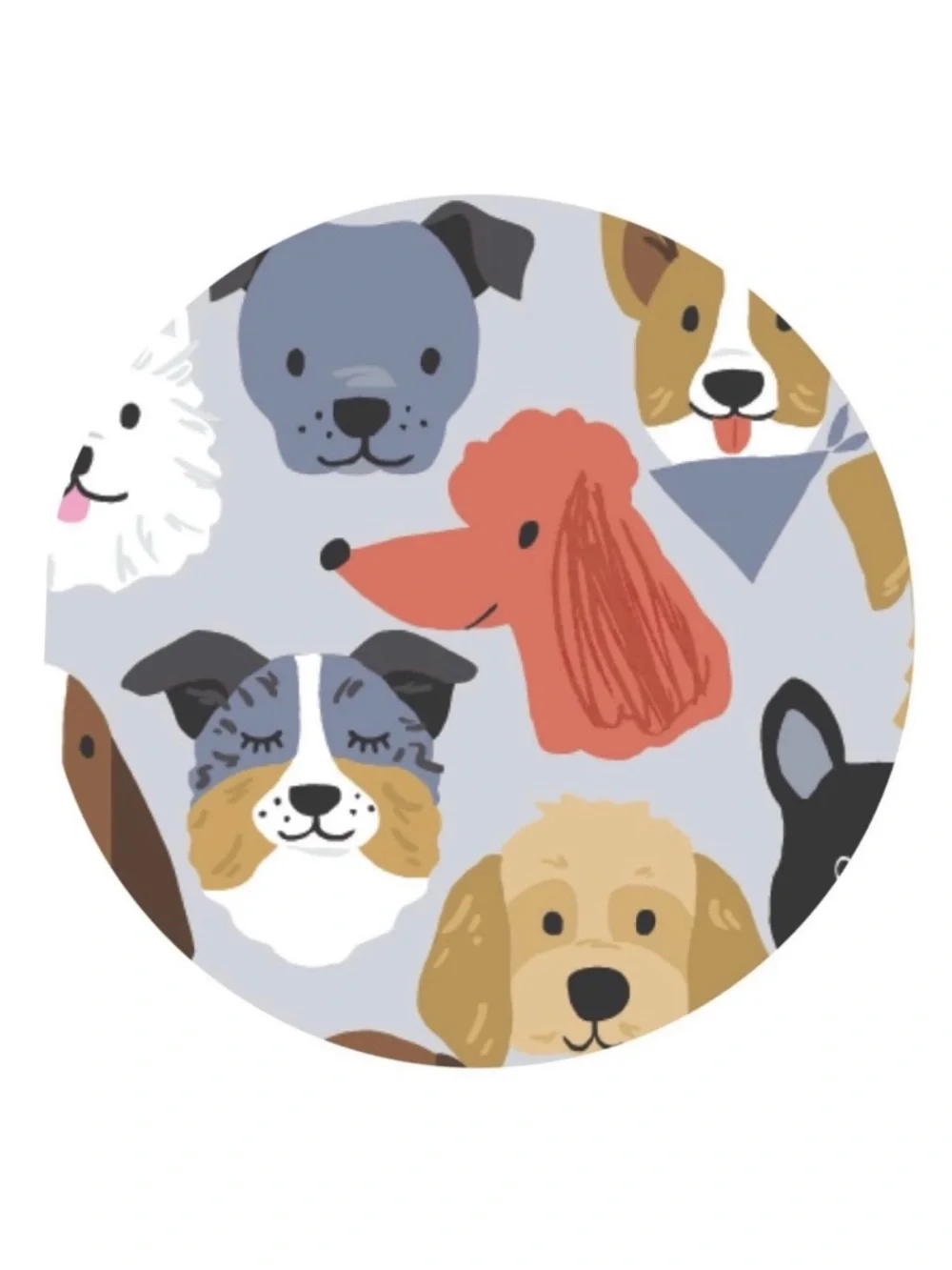 🐶Little Sleepies Gray Puppy Parade Crib Sheet